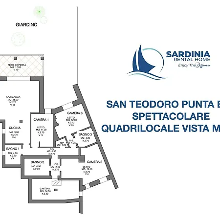 San Teodoro Punta Est Spettacolare Quadrilocale Vista Mare Apartment