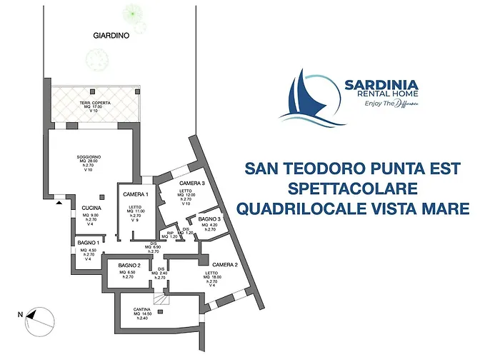 San Teodoro Punta Est Spettacolare Quadrilocale Vista Mare Apartamento